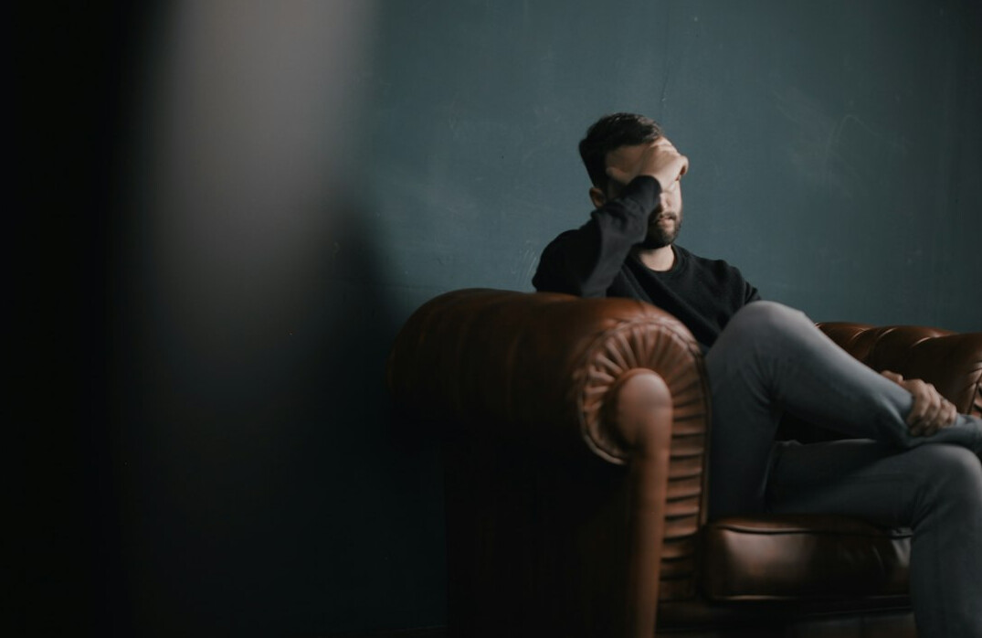 person thinking alone